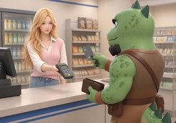 Cash or charge?のイラスト