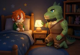 leave ~ onのイラスト