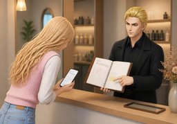 I'd like to have ~ done.のイラスト