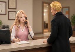 Who shall I say is calling?のイラスト
