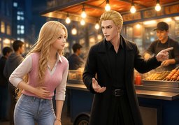 Let's grab ~ to eat.のイラスト
