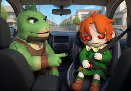 Please put your seatbelts on.のイラスト