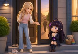 Wait till ~ gets home.のイラスト