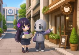 ~ is the closest to here.のイラスト