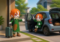 Can you give me a ride to ~?のイラスト