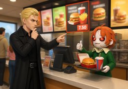 ~ is a good meal for the price.のイラスト
