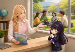One of the plus points of ~ is ~.のイラスト
