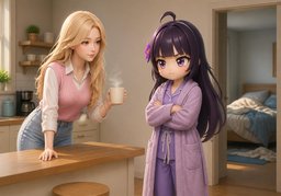 get up on the wrong side of the bedのイラスト