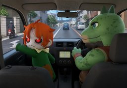 Drive on the left.のイラスト