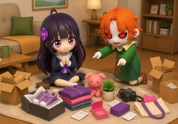 Look at all the stuff ~ got.のイラスト