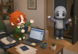 You're on your own.のイラスト