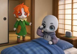 Did you get up already?のイラスト