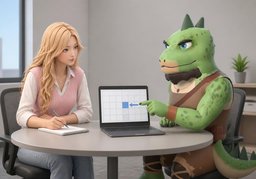 The key message is ~.のイラスト