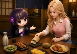 I'll pitch in for ~.のイラスト