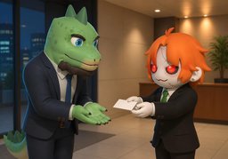 May I have your business card, please?のイラスト