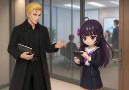 give ~ a heads-upのイラスト