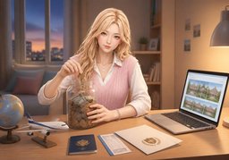 I've been saving up for ~.のイラスト