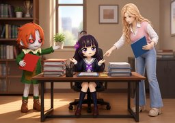 No ~ can serve two ~.のイラスト