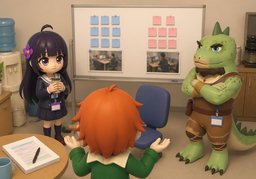 It's ~'s word against ~'s.のイラスト