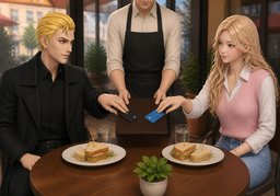 Let's ~ and split ~.のイラスト