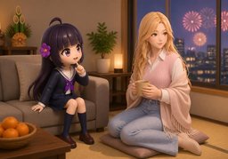 ring out ~ and ring in ~のイラスト