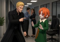 talk behind ~'s backのイラスト