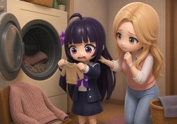 I'll never wash ~ again.のイラスト