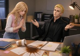 No hard feelings.のイラスト