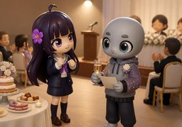 at ~'s wedding receptionのイラスト