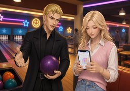 Let's go bowling.のイラスト