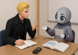 Could you please repeat the question?のイラスト