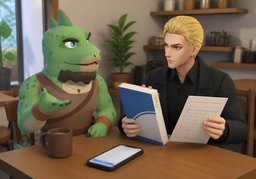 When did you start studying English?のイラスト