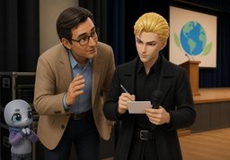 give a speechのイラスト