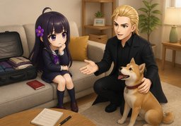 ~ look after ~.のイラスト
