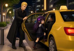 Get in ~.のイラスト