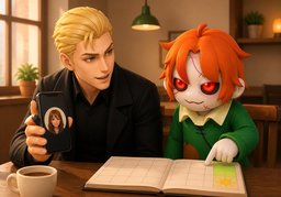 catch up with ~のイラスト