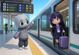 travel by ~のイラスト