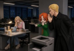 ~ is desperate about ~!のイラスト