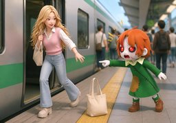 leave ~ behindのイラスト