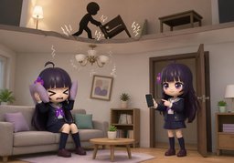 ~ irritated by ~.のイラスト
