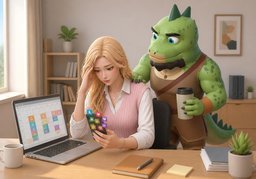 get busier and busierのイラスト