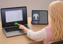 你看得到我的屏幕吗？のイラスト