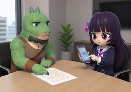 我给你发消息のイラスト