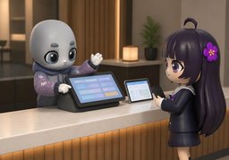 请确认一下〜のイラスト