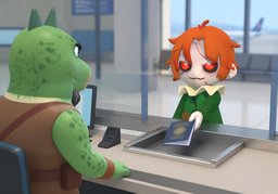 能出示〜吗？のイラスト