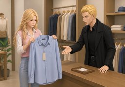 可以换〜吗？のイラスト