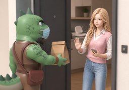 要不要吃〜东西？のイラスト