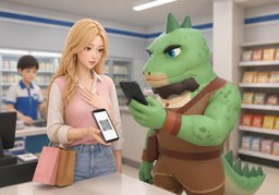 我扫码给你のイラスト