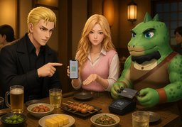我们AA制吧のイラスト