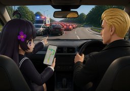 路况〜のイラスト